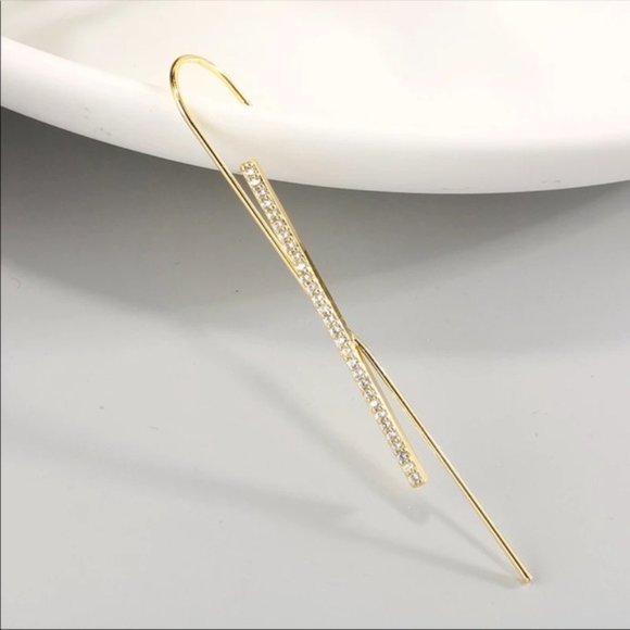 • Annabelle • Long Stud Cuff Earring - Picture 2 of 3